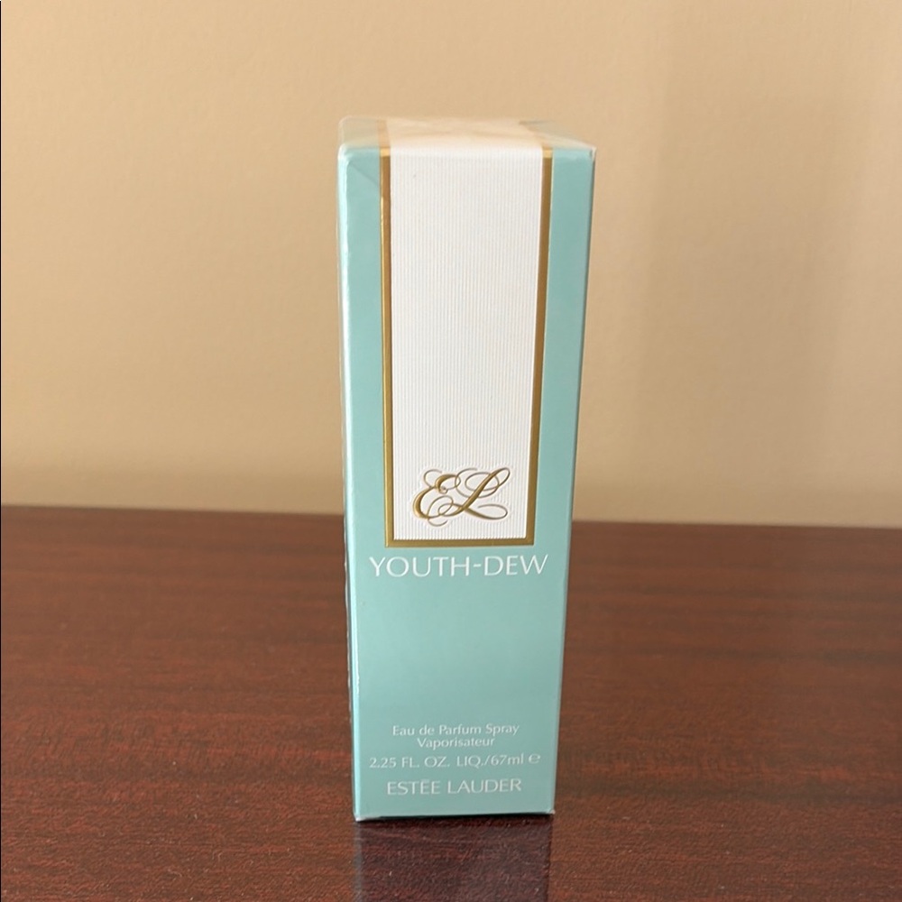 Estee Lauder Youth-Dew Eau de Parfum in Turquoise and White